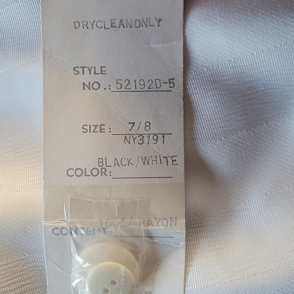 Shelly Michaels Vintage Black with White Polka Dot Dress, Size: 7/8, NWT - Picture 5 of 10